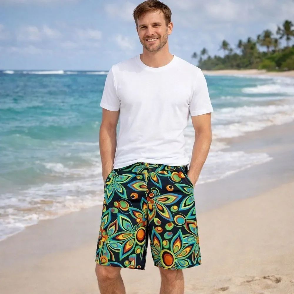 Loudmouth Bermuda Golf Shorts - Shagadelic  Black
